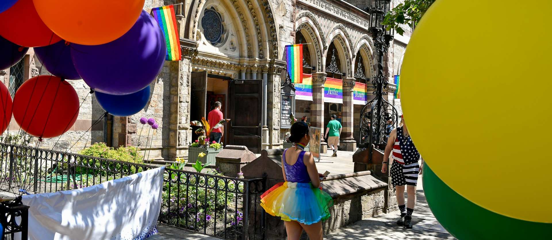 Balloons on Pride Saturday